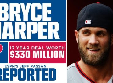 Phillies y Bryce Harper alcanzan acuerdo de 13 años y 330 millones de dolares