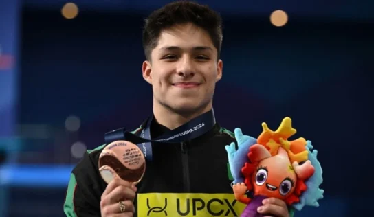 Osmar Olvera gana medalla de bronce en Mundial de Deportes Acuáticos